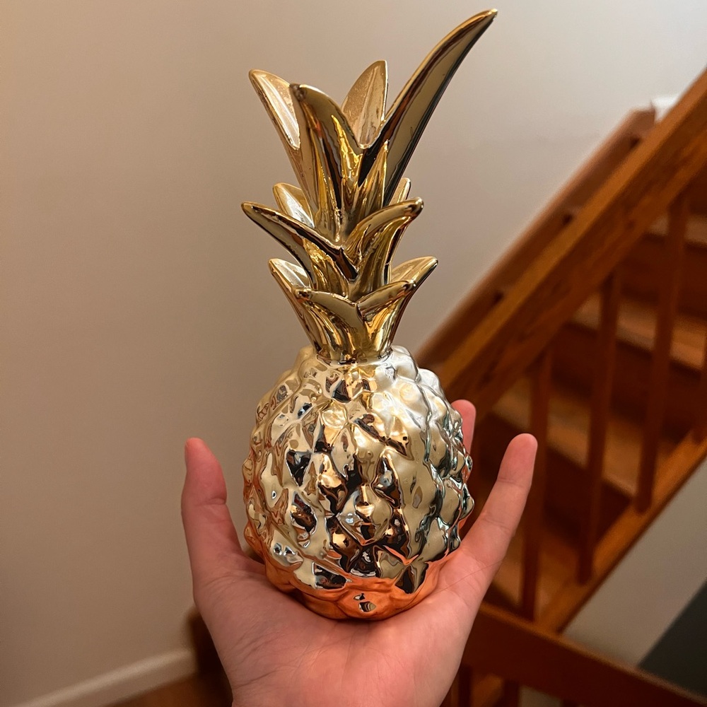 Gold and Silver Pineapple Decor